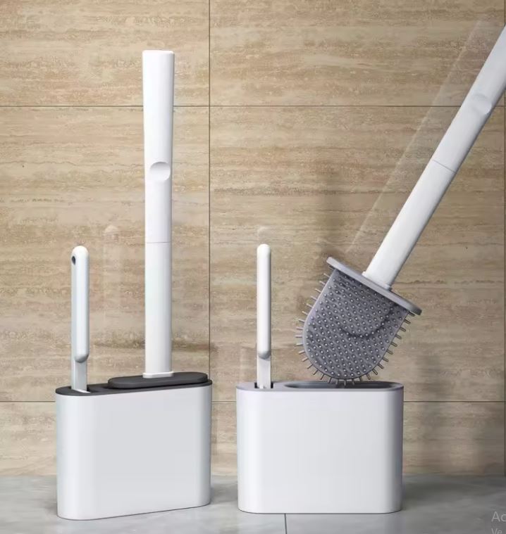 JUEGO DE ESCOBILLA DE SILICONA PARA BAÑO